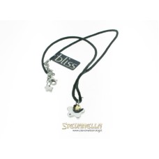 BLISS collana Twice fiore acciaio e oro giallo 18kt con diamante K13288 new